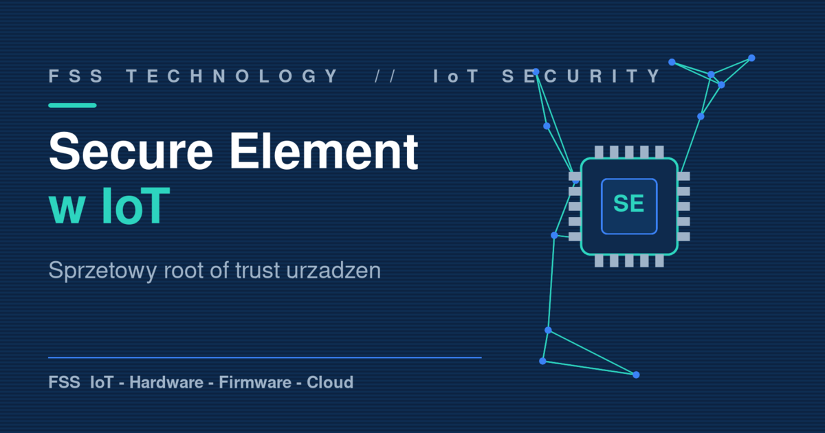 Secure Element w IoT jako sprzętowy root of trust — dedykowany układ kryptograficzny łączący mikrokontroler z chmurą i chroniący klucze prywatne urządzenia