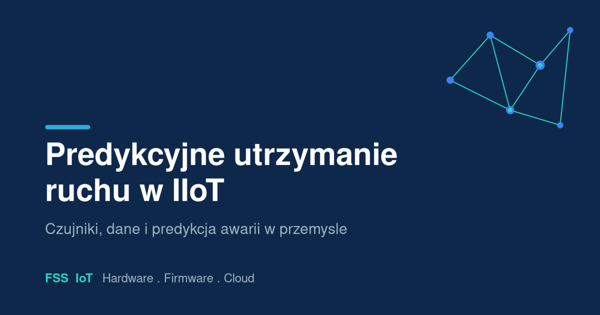 Predykcyjne utrzymanie ruchu w IIoT - schemat: czujniki przemyslowe zbieraja dane, ktore analizuje chmura w celu predykcji awarii maszyn